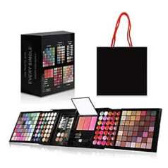 Ruwhere 177 Colors Professional Makeup Cassette Eyeshadow Palette grima komplekts ar korektoru, vaigu sārtumu, sejas pūderi, lūpu spīdumu un uzacu pūderi