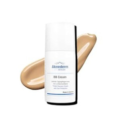 Aknederm BB Cream I tonēts dienas krēms ar SPF 25 I BB krēms vienmērīgai sejas ādai I Tonēts mitrinātājs bez smaržas, ideāli piemērots ādai ar pūtītēm un pūtītēm.