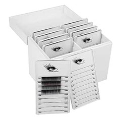 Semme False Eyelash Storage Box, 10 Layers Eye Lashes Extensions Holder Case Makeup Organiser Eyelash Extension Tool