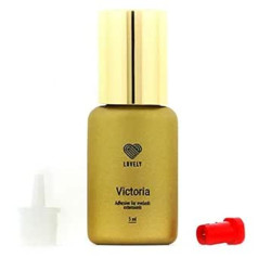 Lovely Victoria Eyelash Glue (5 ml, krāsa: melna) Īpaši ātra līme, žūšanas laiks: 1 sek. - 8 nedēļu adhēzija, ļoti izturīga, profesionālai skropstu pieaudzēšanai, pieaudzēšanas līme