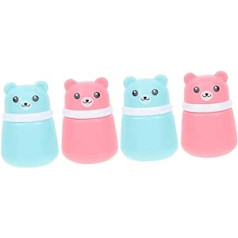 Frcolor Pack of 4 powder puff storage containers for powder baby holder loose powder bottle storage container for baby powder make up holder cleaning agent body powder child container PP