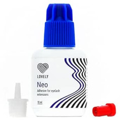 P-Beauty Cosmetic Accessories LOVELY Eyelash Glue Neo (10 ml, krāsa: melna) šķidra + ātra līme, uzreiz žūst - 8 nedēļas, ļoti elastīga, ļoti izturīga, profesionālai skropstu pieaudzēšanai