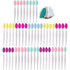 Generic Silicone Nose Brush 50pcs Multifunction Face Wash Exfoliating Brush Double Sided Face Scrubber Exfoliating Brush Set