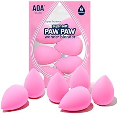 Aoa Studio Miss A Aoa Collection Makeup Sponge Set Makeup Blender Latex Free and High Definition Set of 6 Makeup Blender for Powder, Cream and Liquid, Super Soft Wonder Blender Beauty Cosmetic Tool