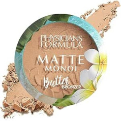 Physicians Formula , matēts monoi sviesta bronzētājs, ilgstoši bronzējošs pulveris ar monoi sviestu, murumuru sviests, sviests Cupuaçu, tucuma sviests, neaizvietojamās taukskābes - provitamīni, matēts bronzētājs