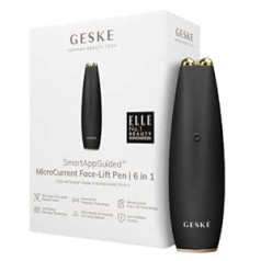 ‎Geske GESKE SmartAppGuided™ MicroCurrent Face-Lift Pen, 6 in 1, Skincare Tool with Microcurrent, Anti-Ageing Device, Face Tightening, Young Skin Without Wrinkles, Device for Face