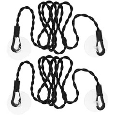 2 Pack Travel Washing Line Washing Line Camping Elastic Portable Windproof with Hooks and Suction Fixings for Outdoor Travel Camping