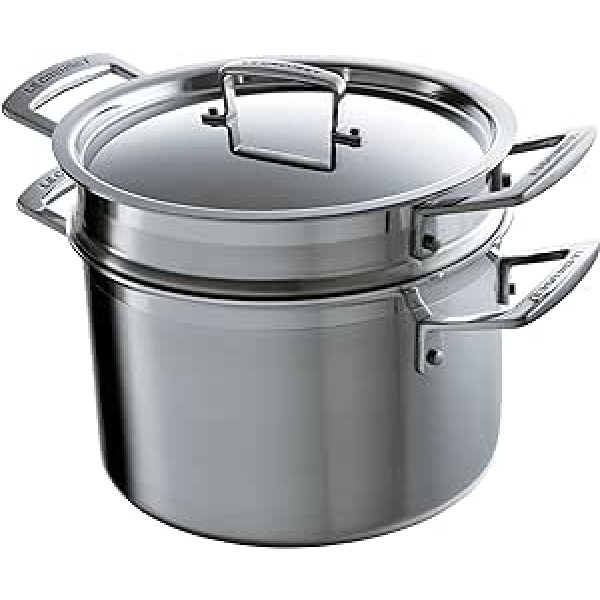 Le Creuset 3-Ply Stainless Steel Pasta Pot, 20 cm