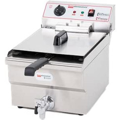 Professional Electric Deep Fryer - With Single Body - With Drain Tap - 16 Litres, Oil Capacity 12 Litres