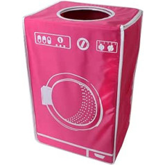 teprovo Foldable Colourful Laundry Basket with Lid Laundry Sorter Laundry Baskets Laundry Basket Laundry Basket in Washing Machine Design 50 L Pink