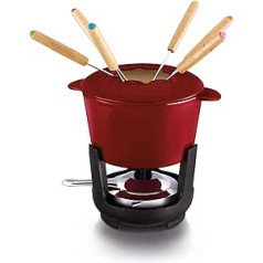 Beka Arome Fondue, Gusseisen Emailliert, 15 cm, Rot, Fonduetopf für 4 bis 6 Personen, Induktiongeeignet, 15.5 cm