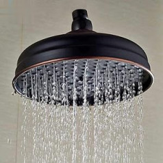AFUDER antīka misiņa apaļa 8 collu lietus dušas galva Vannas istabas piederumi, rezerves dušas galvas lietus duša (standarta 1/2 collas)