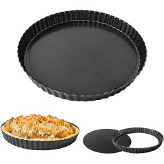 Quiche-Schalen ar Antihaftbeschichtung, 24 cm Flan-Dose, Quiche-Dose ar abnehmbarem lossem Boden aus Karbonstahl