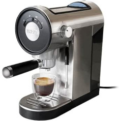 Unold Piccopresso 28636 espresso automāts no nerūsējošā tērauda 1-2 tasēm espresso ar grozāmu piena putu sprauslu, karstā ūdens funkciju, 0,9 litru ūdens tvertni, 1150-1360 vati