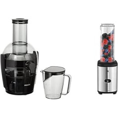 Philips Domestic Appliances Juicer - 800W, 2L, NutriU Recipe App (HR1856/70) & WMF Cult X Mix & Go Mini Smoothie Maker, Stand Mixer, Blender Electric, Shake Mixer 300W, Tritan Plastic Bottle