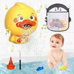 FORMIZON vannas rotaļlieta, automātisks burbuļu veidotājs ar mūziku, vannas rotaļlieta mazulim no 1 2 3 gadiem, ziepju burbuļu ūdens rotaļlieta, dāvana peldēšanai un baseinam