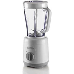 Ariete Breakfast 586 Blender, Electric Mixer with 4 Stainless Steel Blades, 2 Speeds + Pulse Function, Non-Slip Feet, Attachment Lid, 1.5 L Capacity, 500 W, White