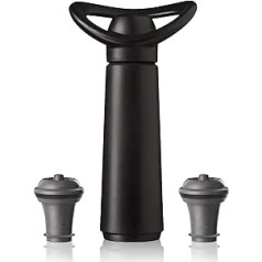 Vacu Vin Concerto 9875606 Wine Pump with 2 Stoppers Plastic Black