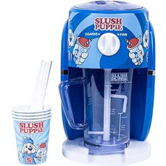 Slush Puppie Snow Cone Machine | Slushy Maker ledus skuveklis | Pagatavo līdz 1 litram garšīga kucēna kucēna minūtēs | Fizz Creations oficiāli licencētas Slush Puppie preces.