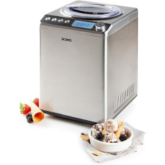 DOMO DO9232I Ice Cream Maker, 18/8 Stainless Steel, 2.5 Litres