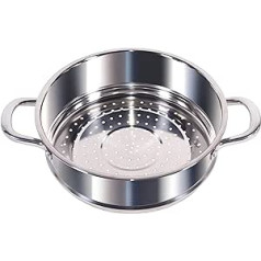 DERUI CREATION Soup Pots Made of Food Grade SUS 304 Stainless Steel for Cooking, Dishwasher Safe (Only 22cm (4QT Steamer Basket Only)