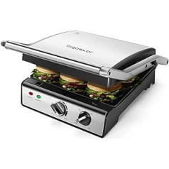 Electric Contact Grill Table Grill Panini Maker Sandwich Maker 1500 W Silver