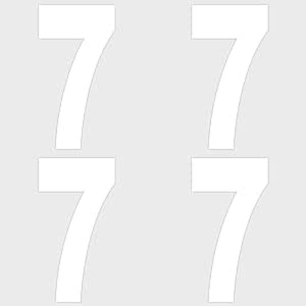 Wheelie Bin Numbers for Wheelie Bin Numbers (Pack of 4) - Choice of 0-9 Wheelie Bin Numbers - White Self Adhesive Vinyl Wheelie Bin Numbers 6.8