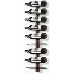 B4Life Wine Rack Bottle Rack Wall for 9 Wine Bottles Wine Rack Wall Wood Metal Black Wine Rack Hanging Wall Mounted Wine Bottle Racks