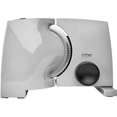 ritter nova 1 Duo Plus Electric Slicer and Cutting Machine Made of Metal with Eco Motor, Made in Germany, Grey