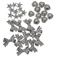 ‎Aboofan ABOOFAN nagu dekorēšana 60 gabali nagu aksesuāri šarms Helovīna nagu kulons Cross Charms nagu mākslas kulons DIY nagu dizaina aksesuāri kalnu kristāla dekorēšana plakanu apakšu rotājumi sirds 3D