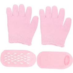 Kombiuda 1 set of moisturising gloves and socks socks socks for men, pink socks for men, care gloves, hand care gloves, foot covers, gloves for dry