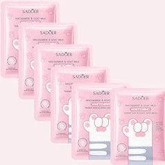 Nurvidis Hand Mask - 6 Pairs Moisturising Hand Gloves, Goat Milk Moisturising Gloves, Gloves for Hand Care, Hand Care Moisturising Gloves, Moisturising Whitening Hand Mask Brightening Hand Mask