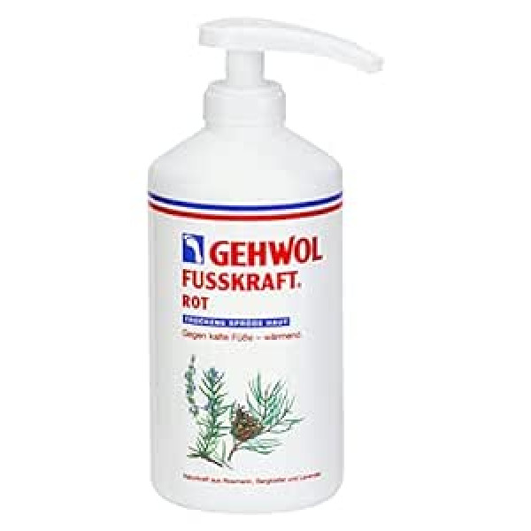 Gehwol Fusskraft Red Dry Skin Foot Cream Warming 500ml with Dispenser