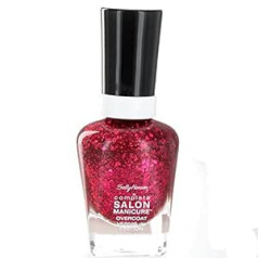 Sally Hansen Complete Salon Manicure Overcoat Vernis de Finition Nail Polish Top Coat Nr. 630 Strawberry Shields Krāsa: Rot-Glitzer Inhalt: 14,7 ml Nagellack Überlack nagu laka