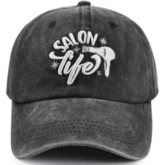 Gxaxyoupe matu stilists salons dzīves dāvanas cepure sievietēm vīriešiem regulējama izšūta friziera friziera aksesuāri beisbola cepure