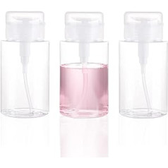 Dnsen 3pcs Push Down Pump Dispenser Push Top Bottles for Nail Polish Makeup Remover Micellar Water Toner