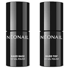 Néonail NEONAIL UV Set Hard Base 7,2 ml - Nagu laka - Bāzes laka - Virskārta - Gēla nagi