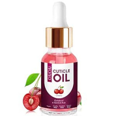 Chuchu Cherry Nail Oil with Vitamin E&B Oil for Cuticle Care, Nail Cuticle Oil, 15 ml, Effective Care Oil for Nails Cuticles, Moisturises the Skin, Prevents Barbs