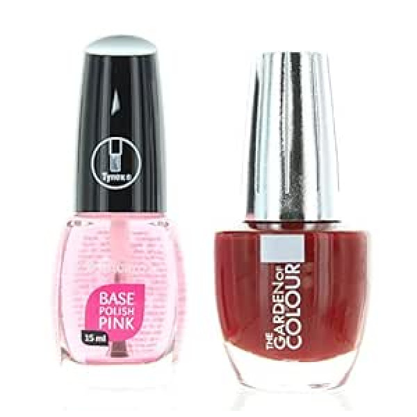 Veana Garden of Colour Nail Polish No. 18 + Base Polish Pink (2 x 15 ml)