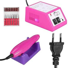 Greensen Electric Nail Drill Manicure Nail Cutter Foot Care Device Set Professional Electric Nail Files Nail Drill Set for DIY Manicure in Nail Studio (Red Rose)