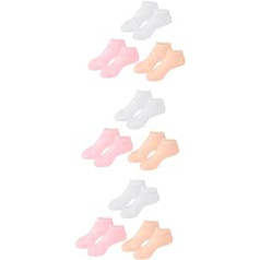 Ipetboom 9 Pairs Gel Socks Invisible Gel Socks Features Zeķes sievietēm Mitrinošas zeķes kājām Gēla mitrinošas zeķes Elastīgas želejas zeķes pret asarošanu