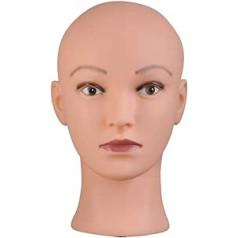 Hairyhme Bald Mannequin Head Female Head for Wig Making and Display Professional Cosmetology Model Head Orange Skin (D-Orange, 21