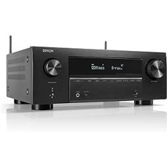 Denon AVR-X2800HDAB 7.2 Channel AV Receiver, HiFi Amplifier with Dolby Atmos, DTS:X, 6 HDMI Inputs and 2 Outputs, 8K HDMI, Bluetooth, DAB, WiFi, AirPlay 2, HEOS Mulitroom, Alexa Compatible, Black