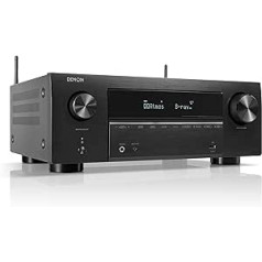 Denon AVR-X2800HDAB 7.2 kanālu AV uztvērējs, HiFi pastiprinātājs ar Dolby Atmos, DTS:X, 6 HDMI ieejas un 2 izejas, 8K HDMI, Bluetooth, DAB, WiFi, AirPlay 2, HEOS Multiroom, saderīgs ar Alexa, melns