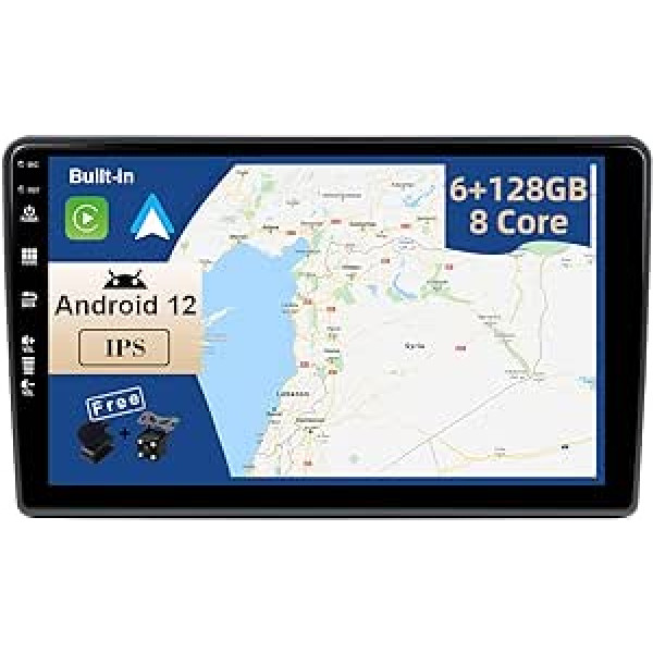 JOYX - 6G + 128G - Android 12 IPS automašīnas radio piemērots Fiat Ducato/Citroen Jumper/Peugeot Boxer - Bezvadu CarPlay/Android Car/DSP - LED kamera un mikrofons - 9 collu 2 DIN - DAB SWC Fast Boot 360 kamera