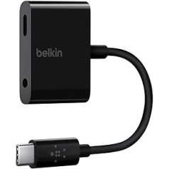 Belkin RockStar 3.5 mm jack audio and USB-C charging adapter (USB-C audio adapter for Google Pixel 3 / 3XL, iPad Pro, Samsung Galaxy S20 / S20 +, S20 Ultra, Note 10/10 + , S10 / S10 + and other devices)