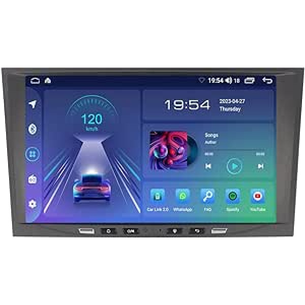 JUNHUA Android 11 Octa Core 3GB + 32GB 8 collu bezvadu Carplay Android Car Radio Navigation GPS Bluetooth 5.1 WiFi 4G USB priekš Opel Vauxhall Astra HG Corsa CD Vivaro Antara Vectra Zafira Sigum Grey