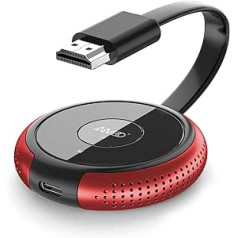 Wireless HDMI Transmitter, Must be Connected to a Wireless HDMI Receiver, Fits up to 8 Transmitters, Red