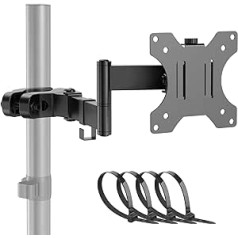 PUTORSEN Universal VESA Bracket with Articulated Articulated Arm Fully Movable TV Pole Mount Suitable for TVs or Monitors up to 32 Inches, Weighs up to 8 kg, VESA 75 mm and 100 mm