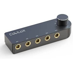 Cubilux pasīvās audio pārslēdzējs, divvirzienu 1–4 6,35 mm TRS ligzdas skaļruņu slēdzis, 4 kanālu stereo papildu slēdža selektors austiņām, skaņas sistēmas pastiprinātājam